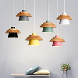 Suspension Scandinave LED Bois et Métal pour Salle à Manger