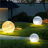 Lampe solaire extérieur forme planète en verre décorative moderne pour jardin