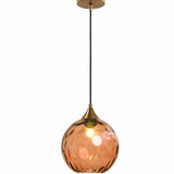 Suspension Boule en Verre Coloré Design Moderne pour Salle à Manger