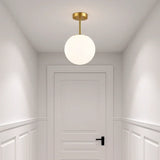 Plafonnier Boule de Verre LED Moderne pour Couloir