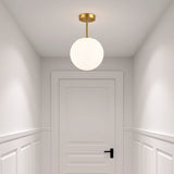 Plafonnier Boule de Verre LED Moderne pour Couloir