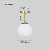 Plafonnier Boule de Verre LED Moderne pour Couloir