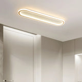 Plafonnier LED ovale pour couloir moderne dimmable
