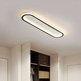 Plafonnier LED ovale pour couloir moderne dimmable