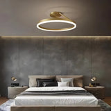 Plafonnier anneau LED design moderne dimmable pour chambre
