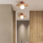 Plafonnier couloir en bois rond scandinave