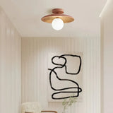 Plafonnier couloir en bois rond scandinave