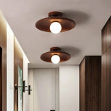 Plafonnier couloir en bois rond scandinave