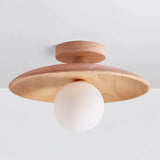Plafonnier couloir en bois rond scandinave