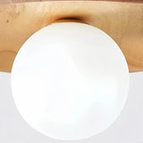 Plafonnier couloir en bois rond scandinave