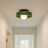Plafonnier de couloir disque en verre LED scandinave