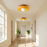 Plafonnier de couloir disque en verre LED scandinave