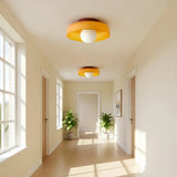 Plafonnier de couloir disque en verre LED scandinave