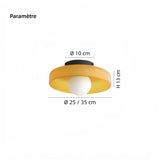 Plafonnier de couloir disque en verre LED scandinave