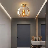 Plafonnier couloir en verre LED scandinave