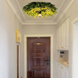 Plafonnier design moderne avec plante artificielle décorative pour salon