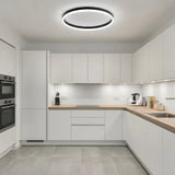 Plafonnier en anneau minimaliste LED dimmable pour salon