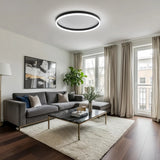 Plafonnier en anneau minimaliste LED dimmable pour salon