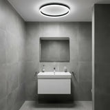Plafonnier en anneau minimaliste LED dimmable pour salon