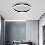 Plafonnier en anneau minimaliste LED dimmable pour salon