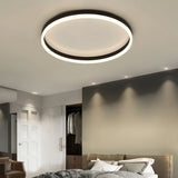 Plafonnier en anneau minimaliste LED dimmable pour salon