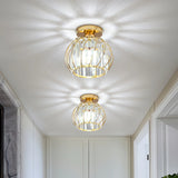 Plafonnier en cristal moderne lanterne LED pour couloir