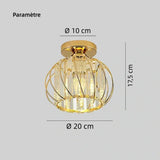 Plafonnier en cristal moderne lanterne LED pour couloir