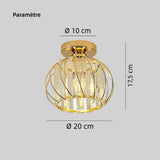 Plafonnier en cristal moderne lanterne LED pour couloir