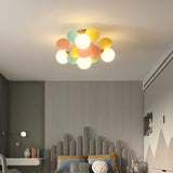 Plafonnier enfant coloré LED dimmable avec boules en verre pour chambre