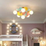 Plafonnier enfant coloré LED dimmable avec boules en verre pour chambre
