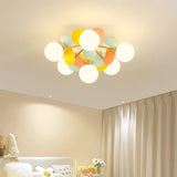 Plafonnier enfant coloré LED dimmable avec boules en verre pour chambre