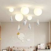 Plafonnier enfant ours et ballon LED dimmable blanc pour chambre