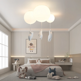 Plafonnier enfant ours et ballon LED dimmable blanc pour chambre