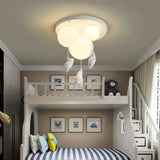 Plafonnier enfant ours et ballon LED dimmable blanc pour chambre