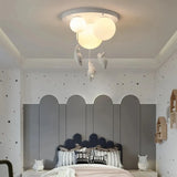 Plafonnier enfant ours et ballon LED dimmable blanc pour chambre