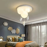 Plafonnier enfant ours et ballon LED dimmable blanc pour chambre