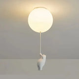 Plafonnier enfant ours et ballon LED dimmable blanc pour chambre