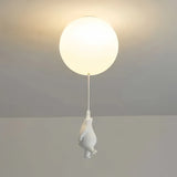 Plafonnier enfant ours et ballon LED dimmable blanc pour chambre