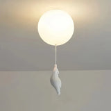 Plafonnier enfant ours et ballon LED dimmable blanc pour chambre