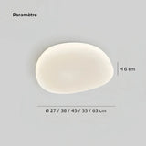 Plafonnier galet blanc LED dimmable moderne pour chambre