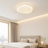 Plafonnier galet blanc LED dimmable moderne pour chambre
