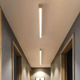 Plafonnier linéaire LED en bois minimaliste dimmable pour couloir