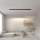 Plafonnier linéaire noir minimaliste LED dimmable en métal pour salon