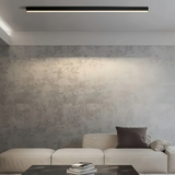 Plafonnier linéaire noir minimaliste LED dimmable en métal pour salon
