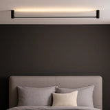 Plafonnier linéaire noir minimaliste LED dimmable pour salon