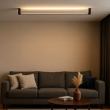 Plafonnier linéaire noir minimaliste LED dimmable pour salon