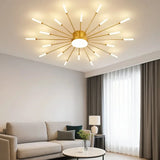 Plafonnier moderne design feu d’artifice LED dimmable pour salon