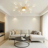 Plafonnier moderne design feu d’artifice LED dimmable pour salon