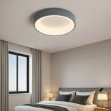 Plafonnier rond moderne LED dimmable en métal et acrylique pour chambre