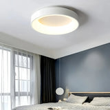 Plafonnier rond moderne LED dimmable en métal et acrylique pour chambre